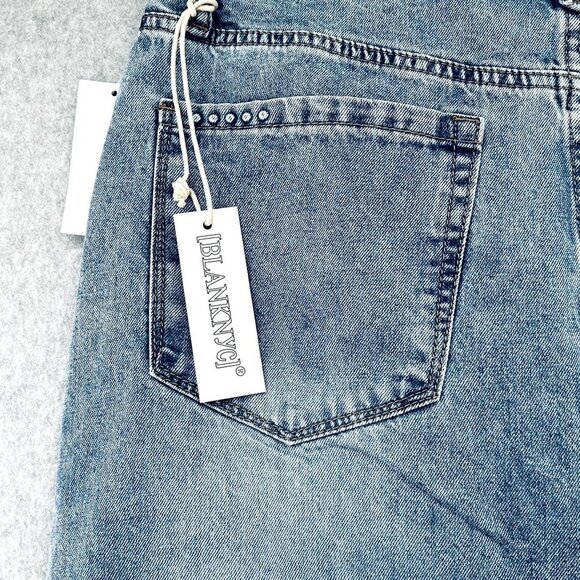 BlankNYC Denim Maxi Skirt Size 29 Light Wash Split Hem Cotton Blend High Rise - Picture 6 of 14